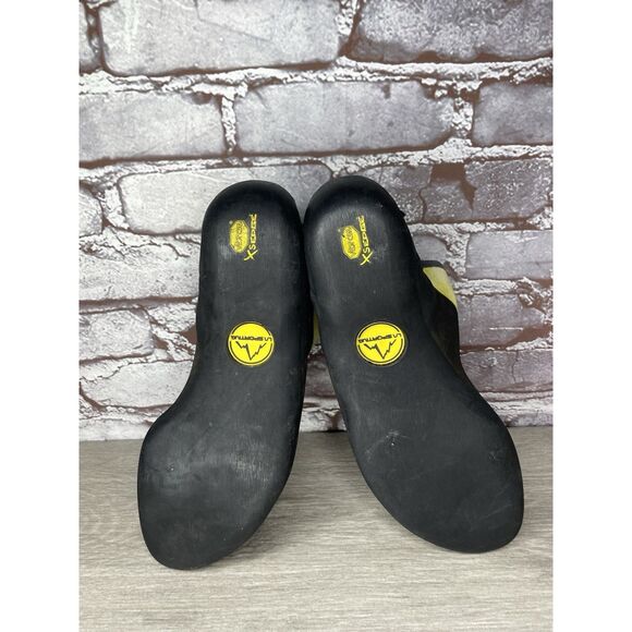La Sportiva Vibram Miura Black Synthetic Yellow Climbing Shoes Men 10.5M US/43.5 - Picture 7 of 16